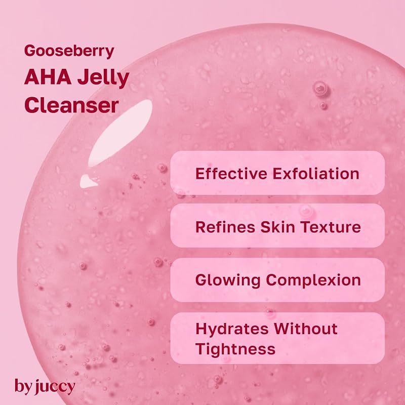 Gooseberry AHA Jelly Cleanser with Glycolic Acid, Brightening Face Wash 4.05 fl oz