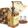Gold 37oz Glass Mouthwash Dispenser Set with Pump & Cups - Variation: Gold