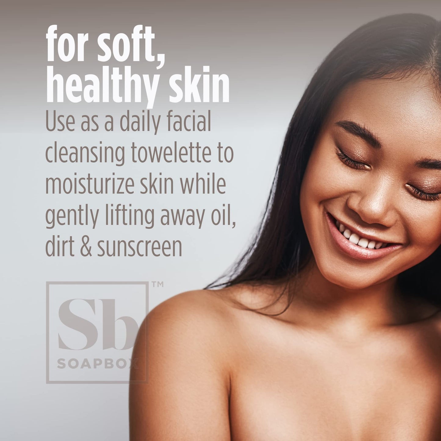 Soapbox Fragrance-Free Makeup Remover Wipes - Gentle Facial Cleansing Wipes for Dirt and Oil, Alcohol Free Makeup Remover Pads 50 Count