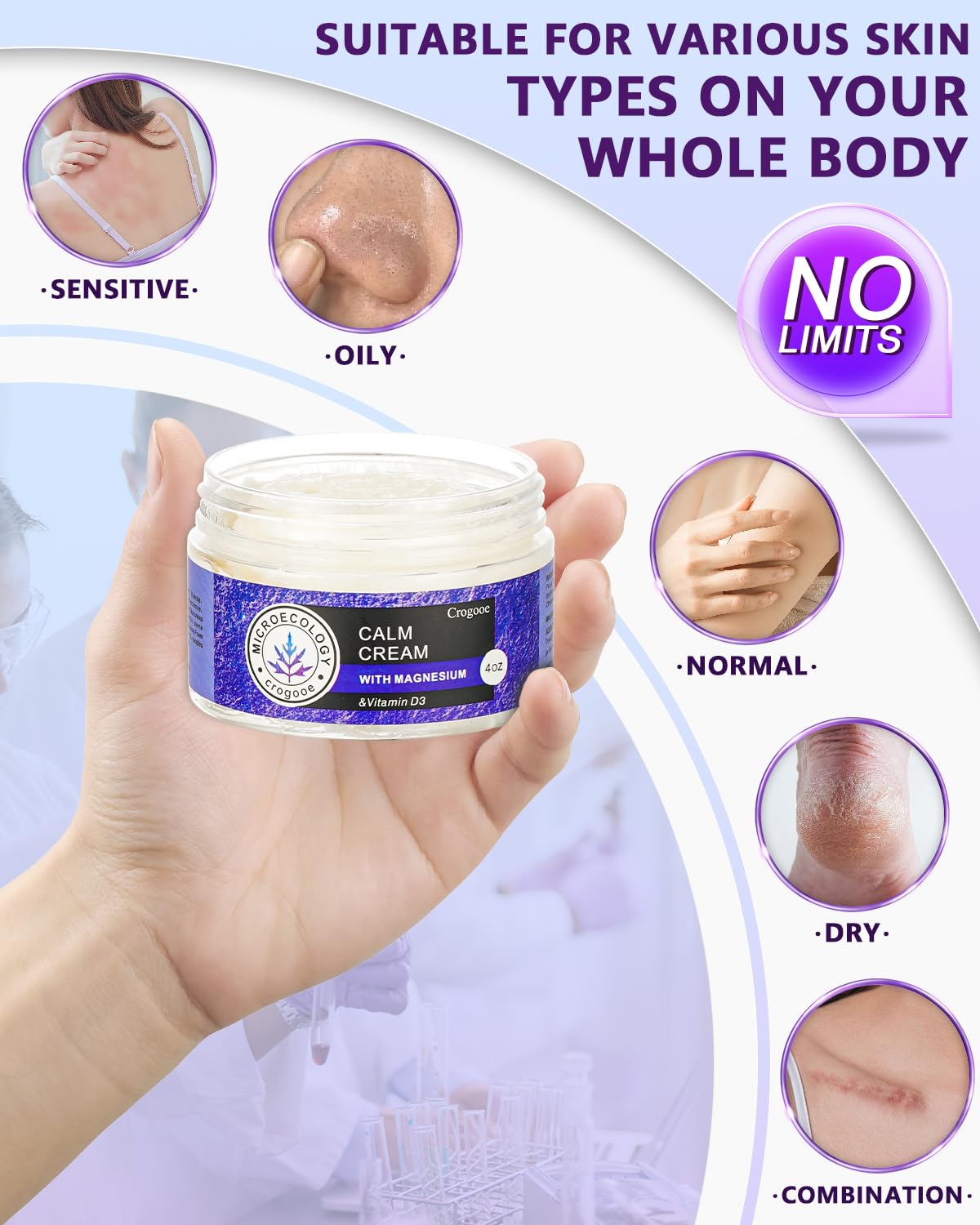 APLEFBE 2025 Updated Magnesium Cream for Sleep: Nighttime Magnesium Lotion for Pain & Leg Cramps, Muscle Relaxation, Calm, Deep Hydration, Skin Care for Kid, Men, Women (Lavender)