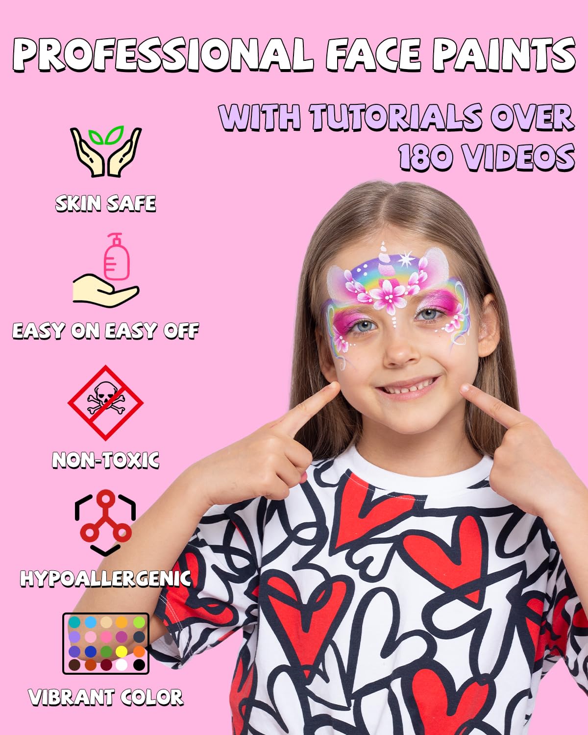 Anka Bella Professional Water Activated 1-Stroke Split Cake Face Paint（Green Fields）30gm,Hypoallergenic, Non-Toxic,Face Body Painting Makeup