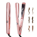 Rose Gold LANDOT 2-in-1 Hair Straightener & Curler – Dual Voltage 1"