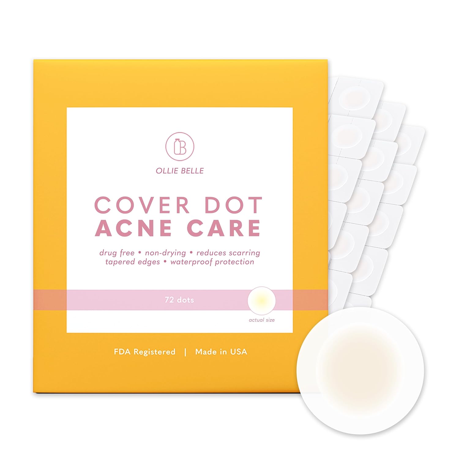 Hydrocolloid Acne Treatment Dots (120 Count) | Clear Waterproof Blemish Patches