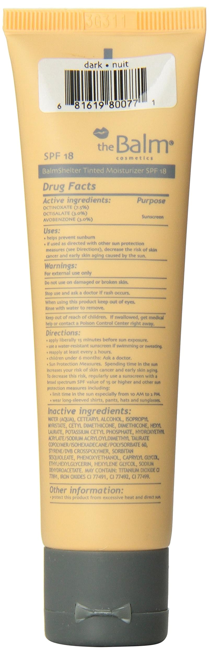 Tinted Moisturizer with SPF 18 - theBalm BalmShelter Dark