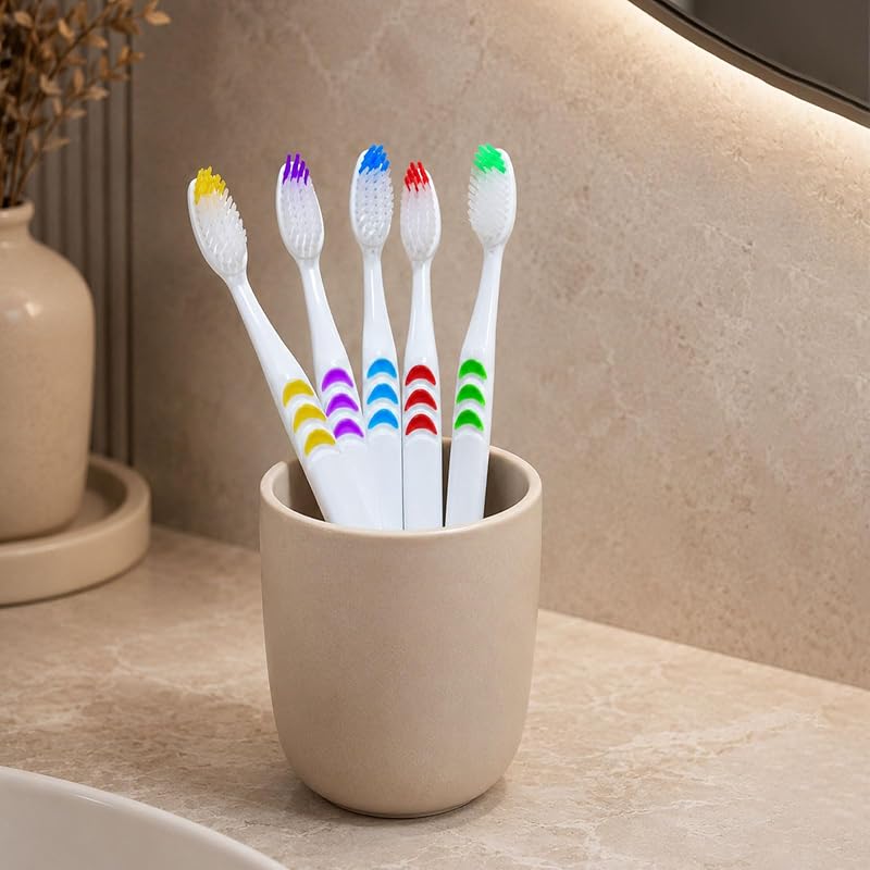 Disposable Travel Toothbrush Bulk 320 Pack – Medium Soft Bristles, Individually Wrapped