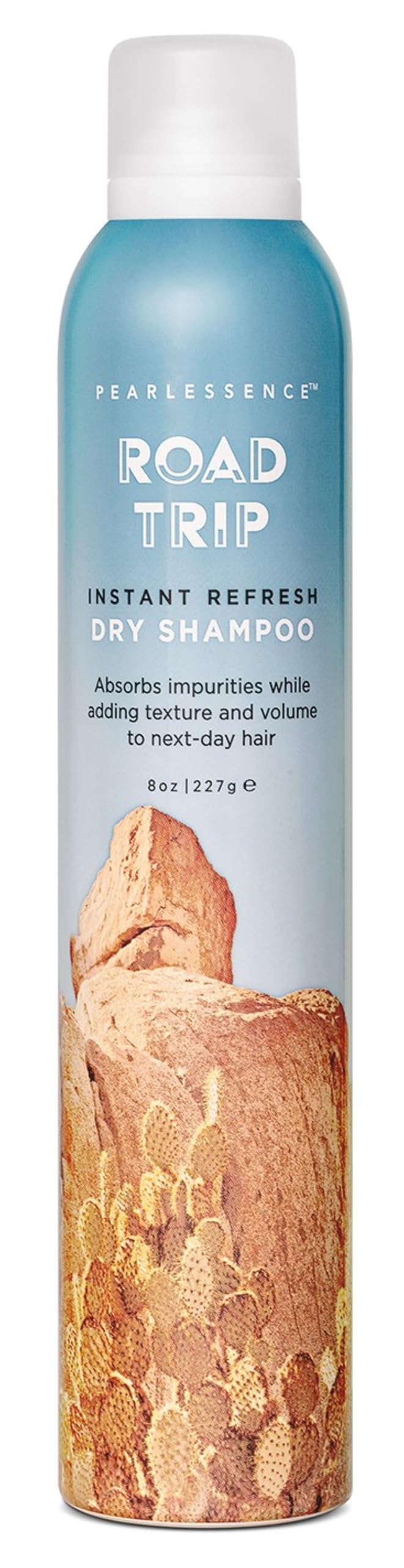 Pearlessence Road Trip Instant Refresh Dry Shampoo | Lightweight, Water-Free Hair Cleanser for Oil Absorption & Volume | No White Residue, Travel-Friendly Formula (8 Oz)