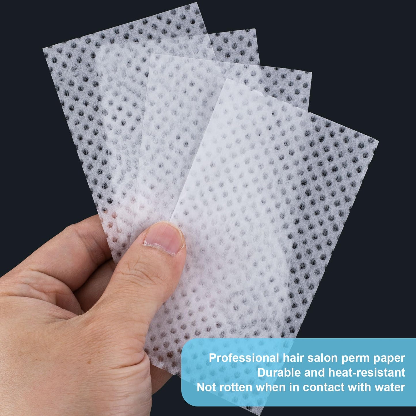 Pndeyo 100pcs End Papers for Hair, Breathable Disposable Salon Hair Perm Papers, High Temperature Resistance Curling Tissue Styling Accessories for Cold and Hot Perms- White
