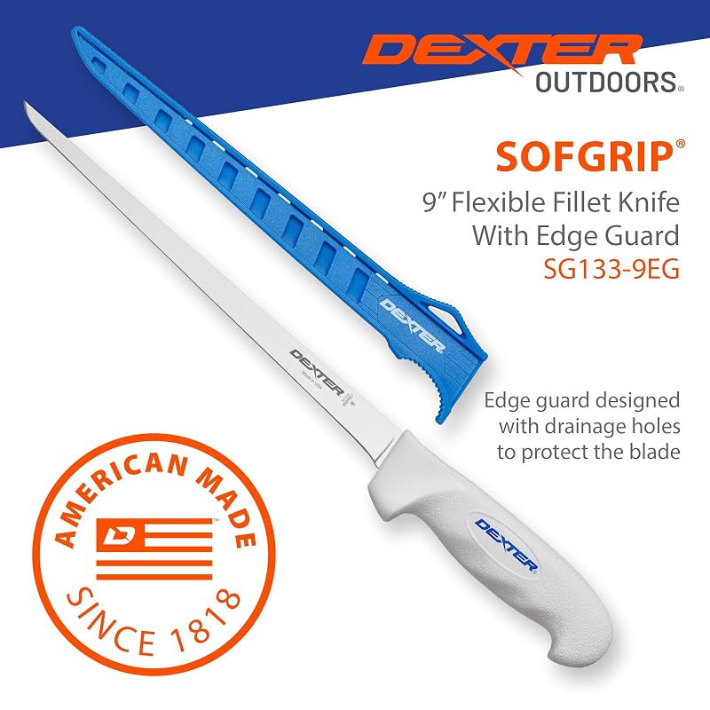Dexter Outdoors 9" Flexible Fillet Knife with SOFGRIP & Edge Guard - Variation: 9" Flexible