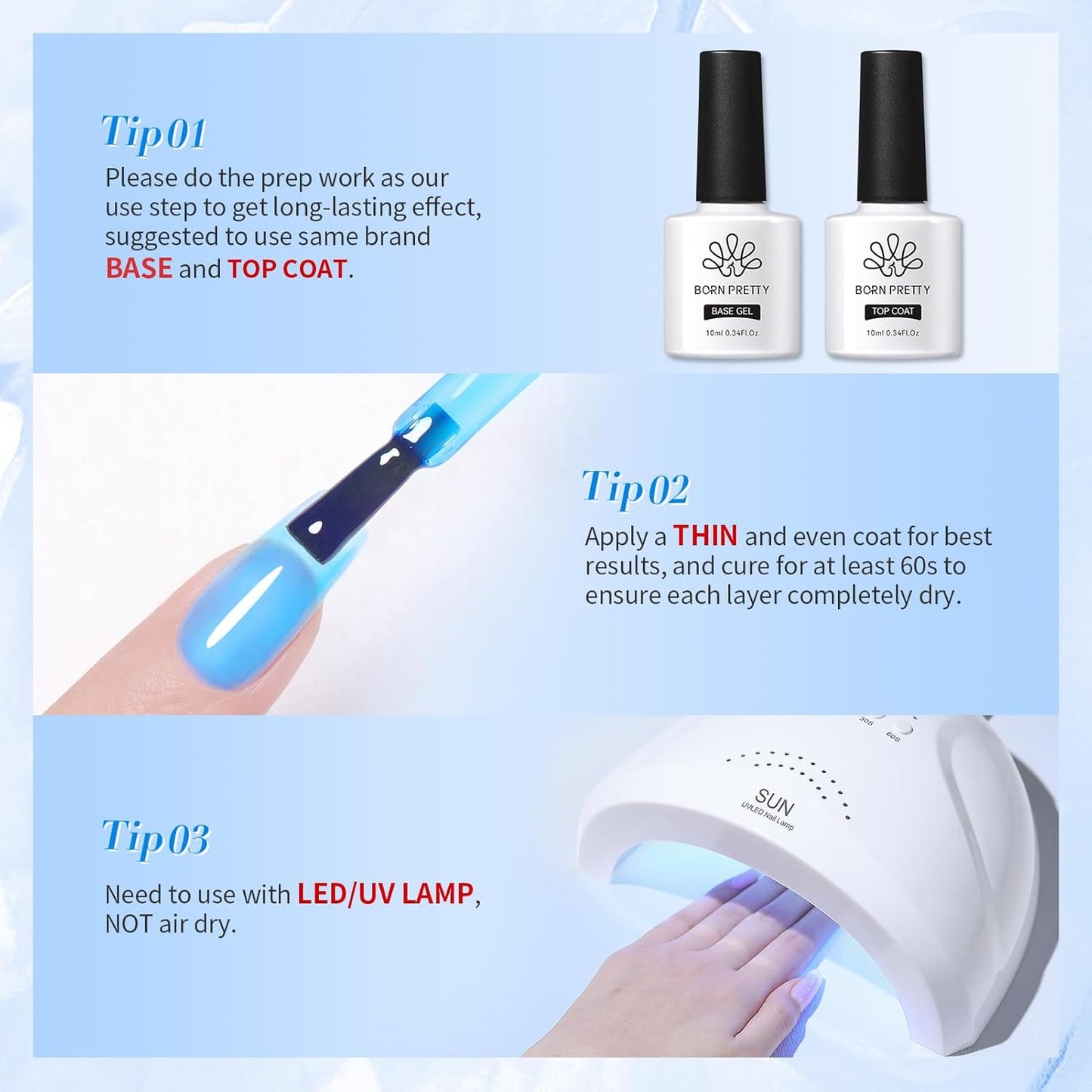 Born Pretty Neon Jelly Gel Nail Polish Set - Halloween Colors, Soak Off UV/LED for Salon & DIY