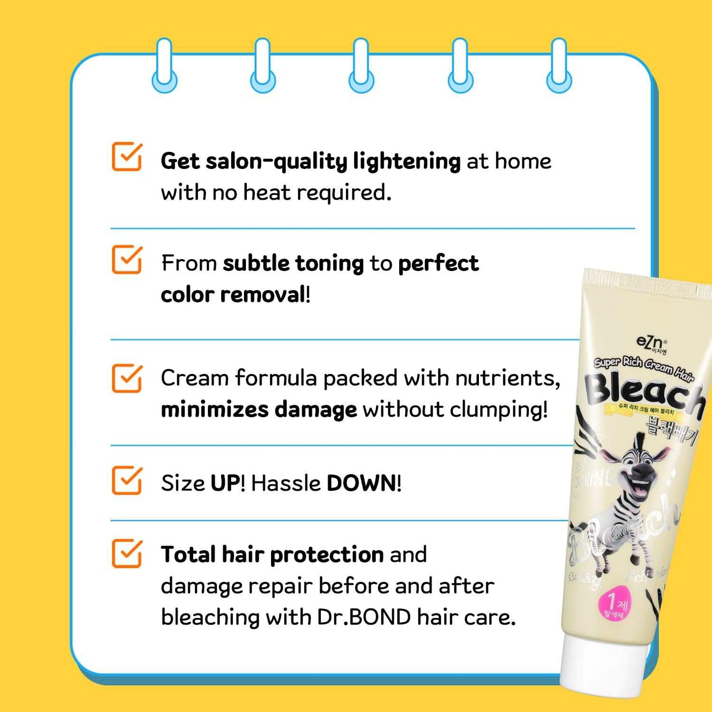 Super Rich Cream Hair Bleach (4.8oz), Permanent Hair Color with Marula Seed Oil, High-Lifting Formula, Minimal Damage, Enriched with Jojoba Seed and Argan Kernel