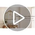 Gold Arch Wall Mirror - Vintage Ornate Baroque Frame, 24x22 Inches - Gold / Gold-01