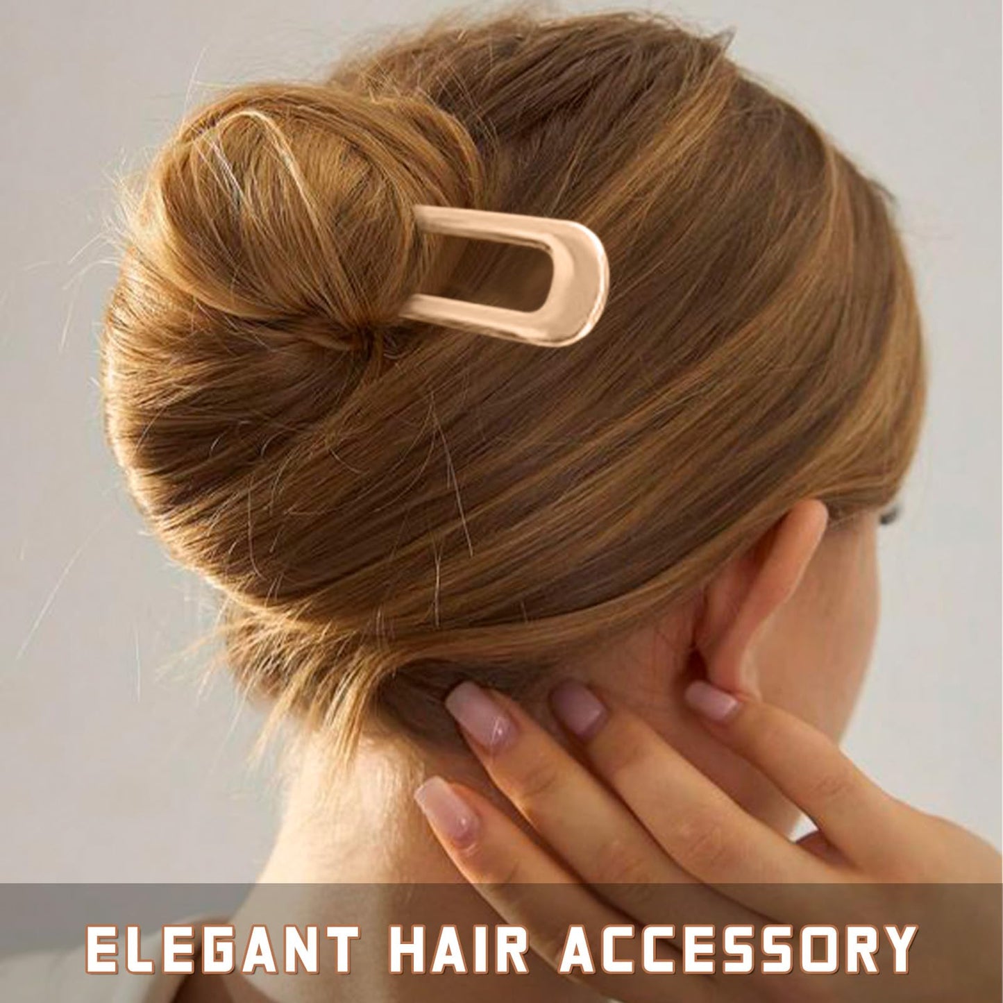 2Pcs French Hair Pins for Thick Hair, Metal French Twis Hair Pins for Women Girls, U-Shaped French Pin for Buns, 5.5 Inches Large French Pins Hairstyle Accessories (Silver, Gold)