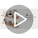 Oak Picture Ledge Shelf Set - 36 Inch Floating Wall Shelves with Lip, Natural Oak, Set of 2