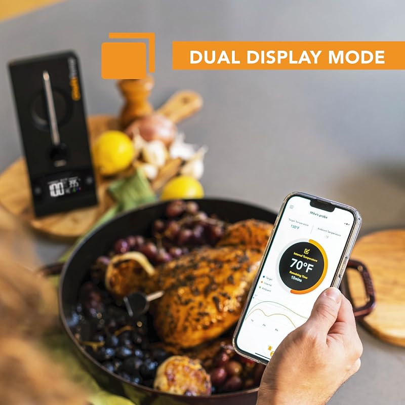 ProTemp Plus Next-Gen Wireless Meat Thermometer Stand + 1 Probe - 100% Wireless, Wi-Fi & Bluetooth