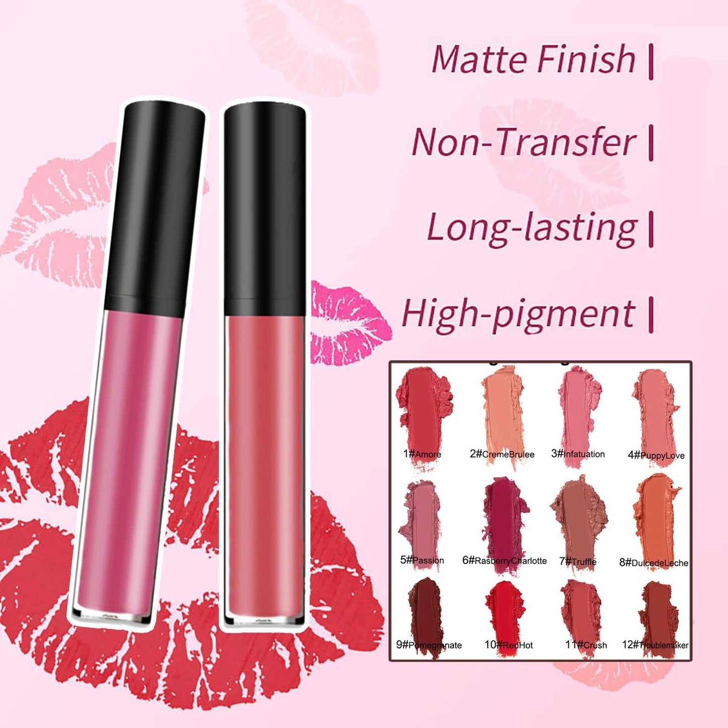 Lassi Lips Staining Lip Oil, Hailnrothwad 12 Colors Cream Texture Lipstick, Non-stick to Cup Non-fading Long Lasting Moisturizing (#12)