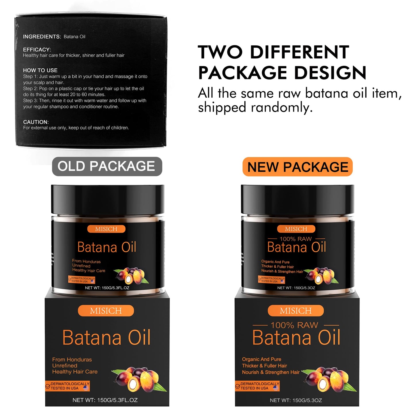 Raw Batana Oil for Hair Growth, 100% Natural Pure Dr. Sebi Botana Oil from Honduras, Unrefined Organic for Prevent Hair Loss, Enhances Thickness for Men & Women 5.3 oz