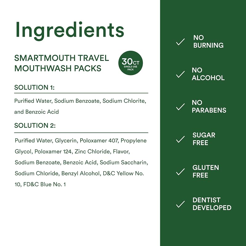 SmartMouth Original Zinc Activated Mouthwash Packets – Single Packs, 10 Count, 3-Pack (Variation 3)