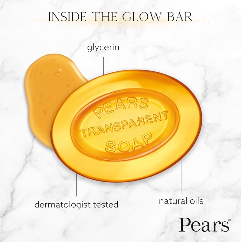 Pears Glycerin Soap Amber 24-Pack 4.4 oz Each – Original Transparent Soap Variation