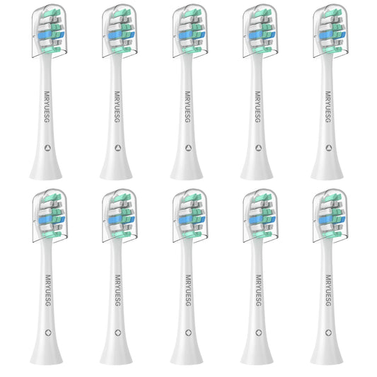 MRYUESG Replacement Toothbrush Heads for Philips Sonicare Replacement Heads, 10 Pack, Electric Tooth-Brush Head Compatible with Phillips, White-Blue