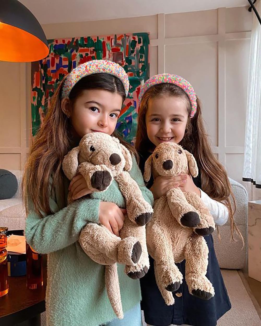 TEBIEKOY 2Pcs Easter Sprinkle Headbands for Women Cute Headbands Wide Padded Head Bands for Women's Hair Thick Donut Candy Hairbands Hair Accessories