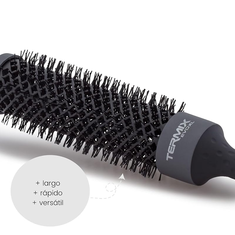 Termix Evolution XL Round Hairbrush with Ionized Fibres - 23 mm, 3 cm Extra Surface for Faster Drying