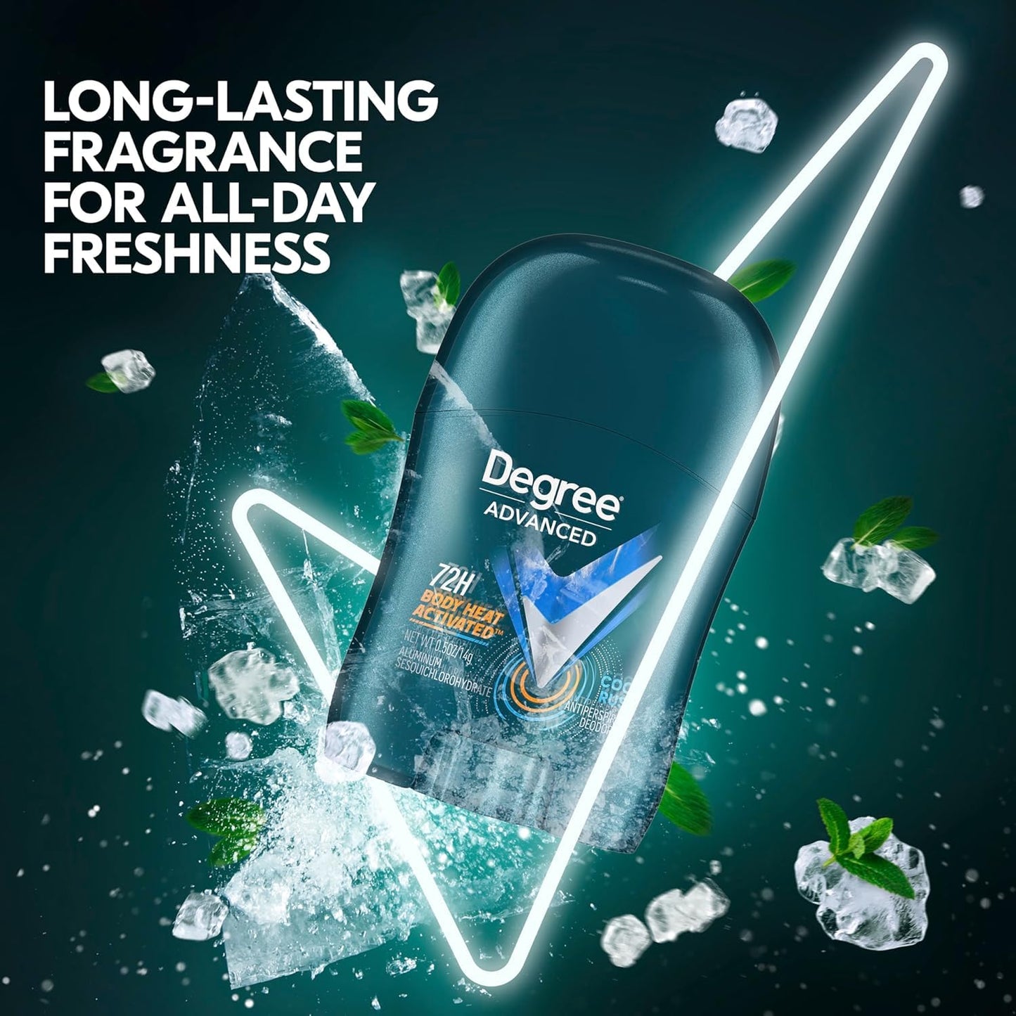 Degree Men Cool Rush Travel Deodorant 18-Pack | 72H Mini Antiperspirant, 0.5 Oz