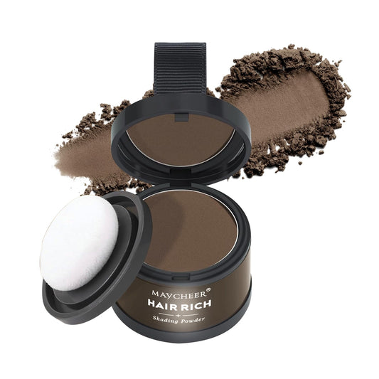Nicgou Maycheer Hairline Shadow Powder, Maycheer Hair Shadow Root Cover Up, Maycheer Hair Shadow, Hair Line Concealer Root Cover Up, Unisex Root Touch Up Hair Powder (Dark Brown, 01)