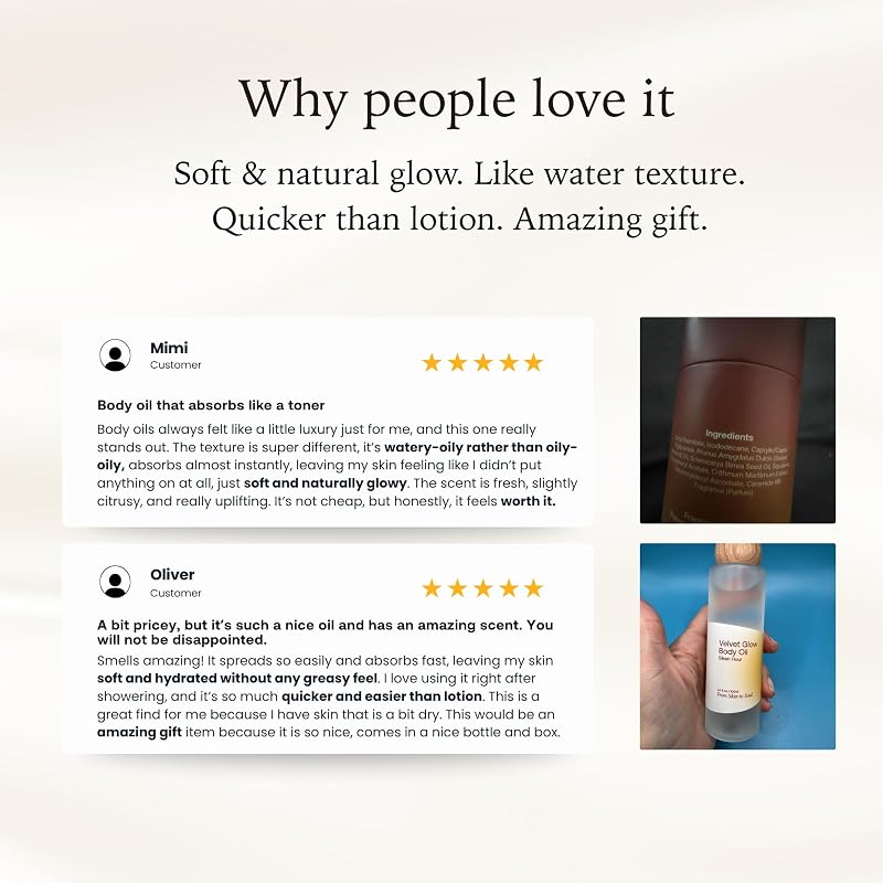 Hydrating Body Oil for Dry Skin - Non-Greasy, Fast-Absorbing with Sea Fennel & Vitamin E