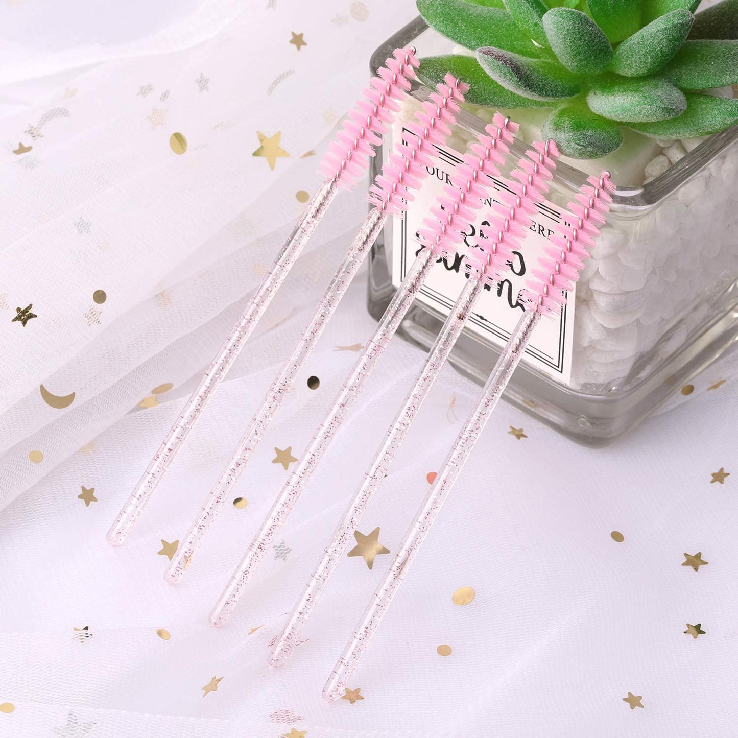 Disposable Mascara Wands - 1000 Colorful Eyelash Brushes & Spoolies for Extensions