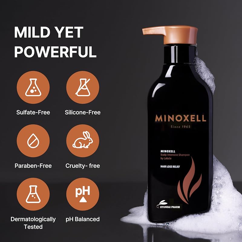 Minoxell Scalp Intensive K-Shampoo Playful Edition 13.5 Fl Oz