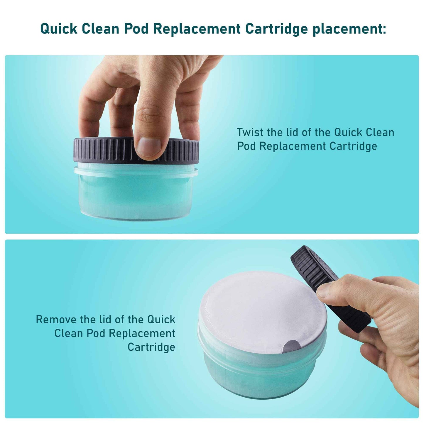 Clark Shaving Co. Quick Clean Pod Replacement Cartridge Compatible with Philips Norelco Quick Clean pods (4pk)