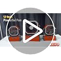 Rechargeable 12 Inch Camping Fan with 40000mAh Power Bank - Orange Variation
