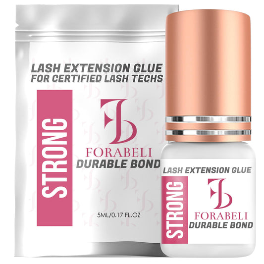 Forabeli Strong Lash Extension Glue, 2–3 Sec Dry, 6 Week Retention, Seamless Integration, Fast-Dry Professional Eyelash Extension Glue, Lash Adhesive for Eyelash Extensions