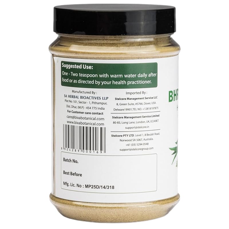 7 oz Bhringaraj Powder (Eclipta Alba) – 200 g, 100% Pure, Gluten Free, Steam Treated