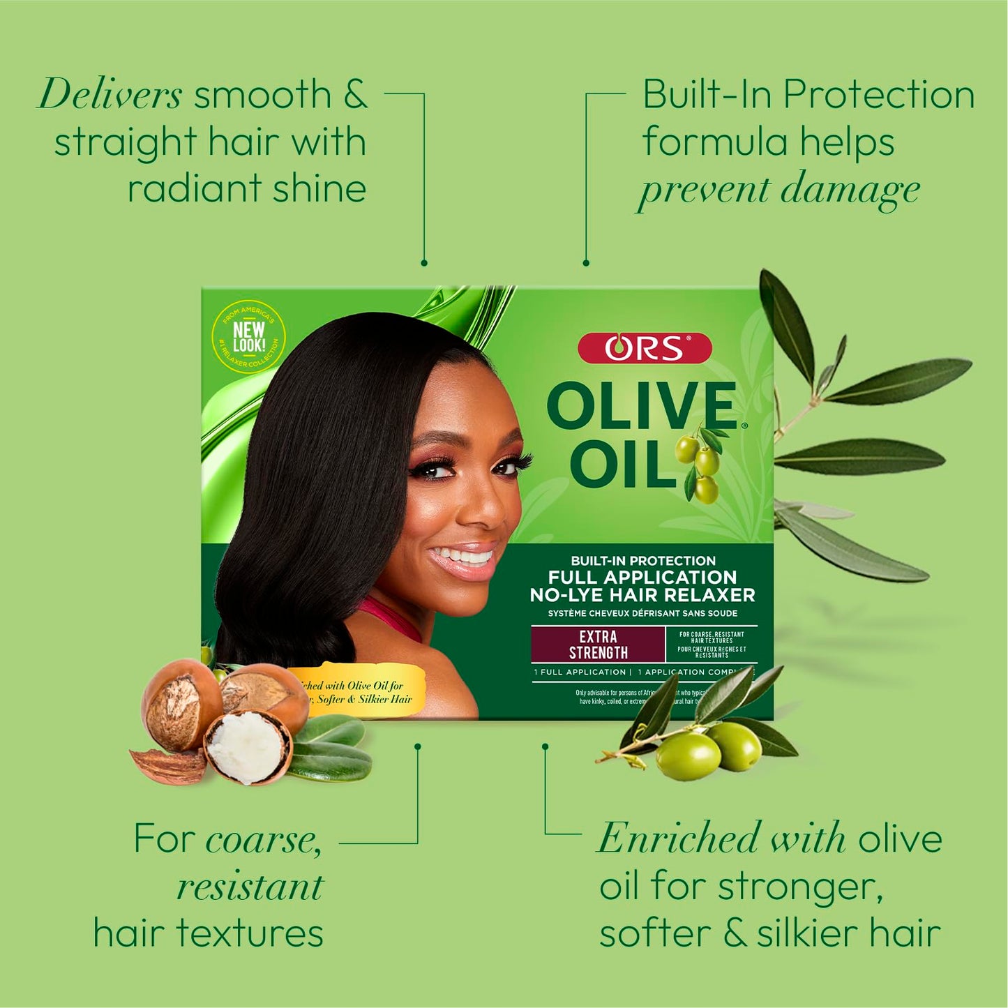 ORS Olive Oil Built-In Protection Full Application No-Lye Hair Relaxer Extra Strength