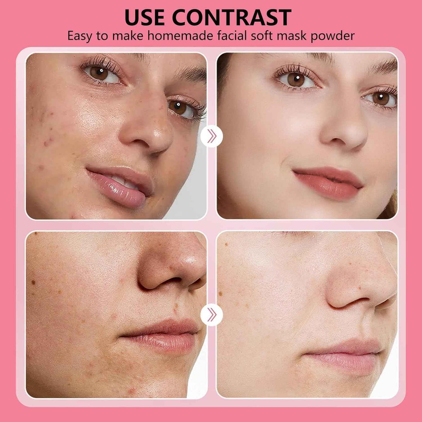 ChicNana Jelly Face Mask Peel Off Powder 650g Moisturizing and Hydrating Repair and Smooth Skin Care for Home Salon Spa (Rose Hyaluronic Acid)