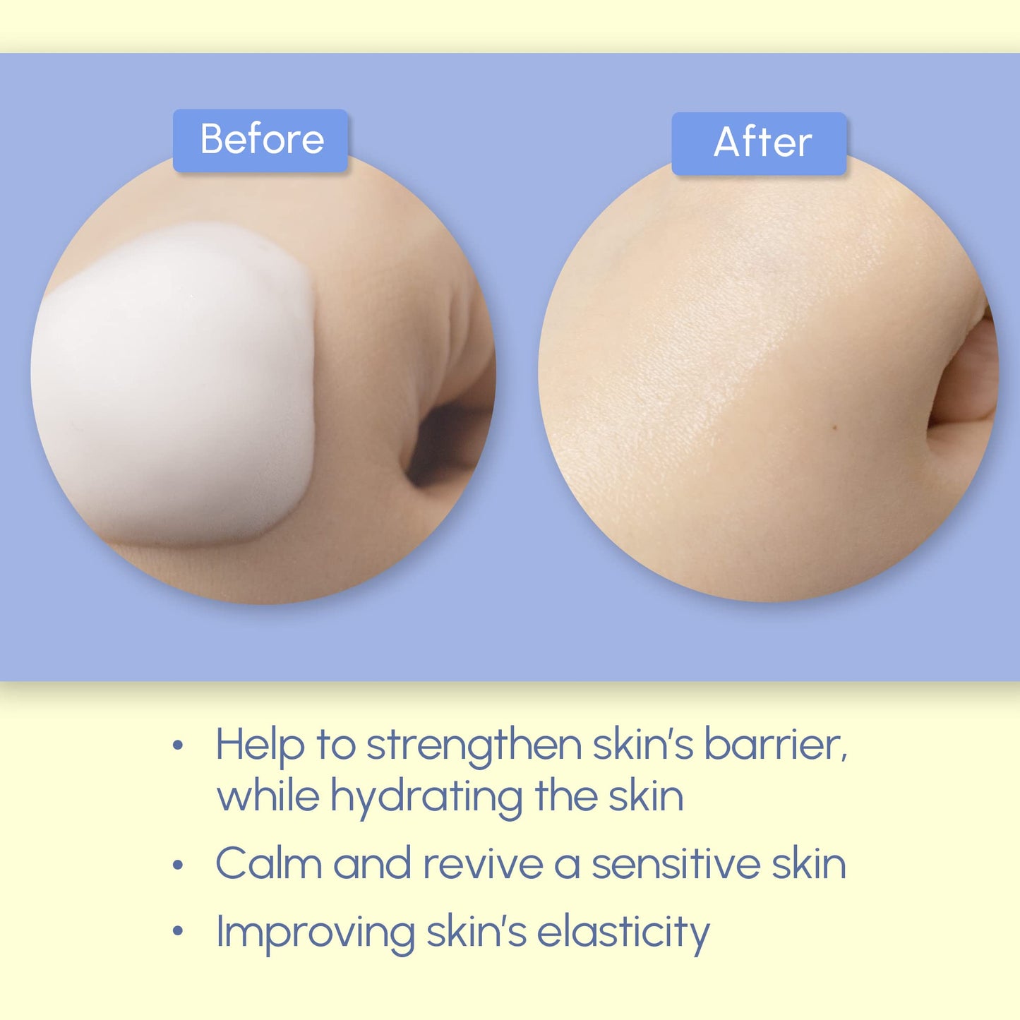 SURMEDIC Azulene Moisturizing Soothing Mousse Toner, Hydrating, Glowing, Calming Bubble Toner for Sensitive, Dry, Dull Skin, Korean Skin Care 3.71 oz / 110ml