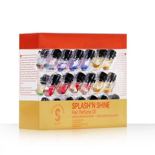 36pcs luxurious Scented Hair Perfume Oil 9 in 1,9 Varied Fragrances,Anti Frizzy,Avocado Oil,Moisturize Dry Damaged Hair,Splash'n Shine,Smoothing, Mini Bottles,Hair Care Set,Smell Good,Gift for Women