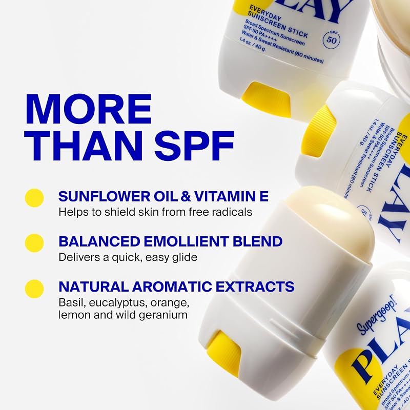 Sunscreen Stick SPF 50 PA++++ - Travel-Friendly, Water-Resistant, Clear Finish (1.4 fl oz)