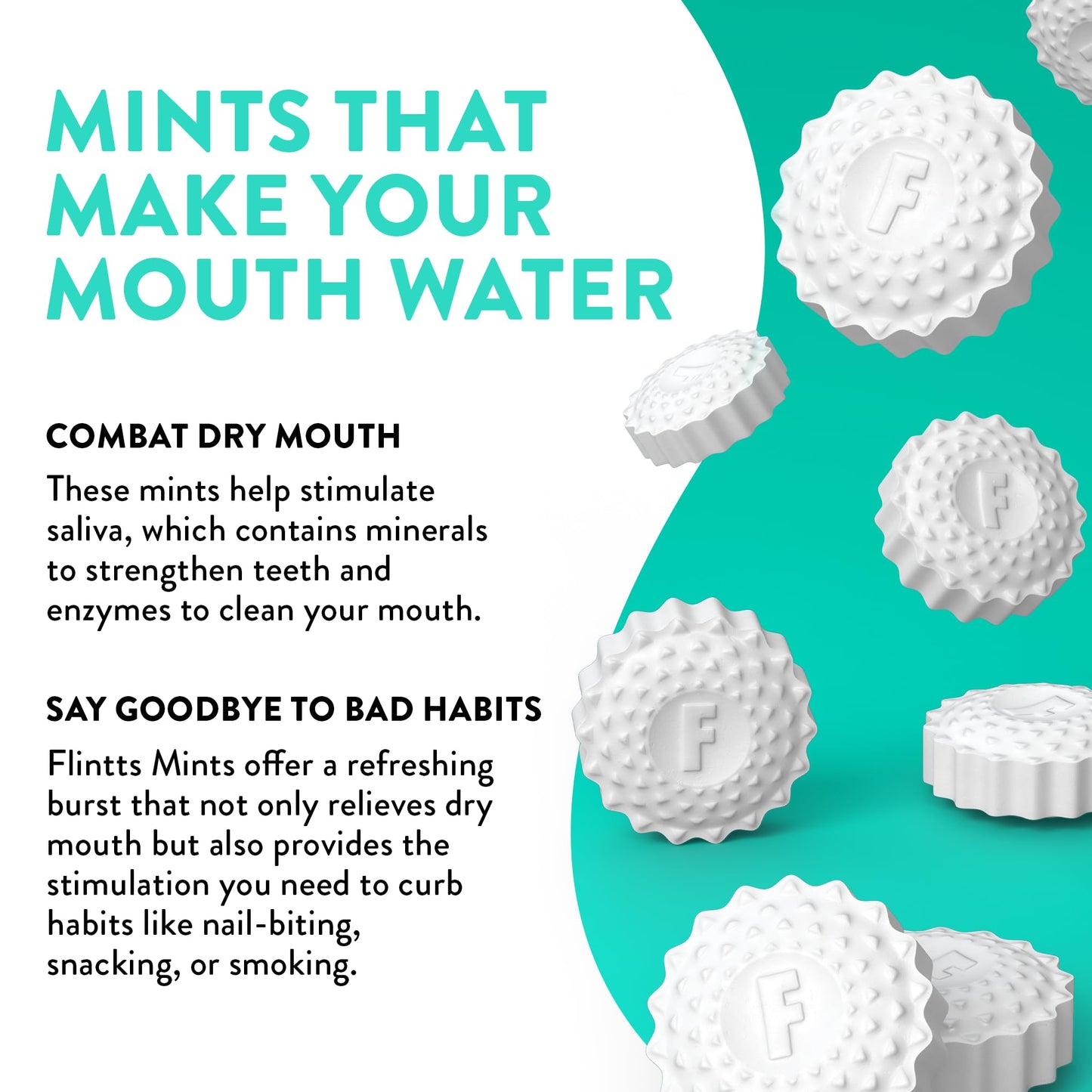 Flintts Mints 2x After Party Pack - Mint (2), Strawberry Magic (2), Lemon(2) - Sugar Free & Vegan, Mouth Watering Mints for Oral Health - Breath Freshener Mint Pocket Size - Dry Mouth Products