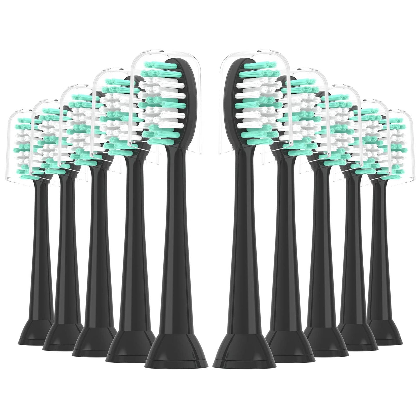 XIAOHEAD Replacement Toothbrush Heads 10 Pack for AquaSonic Black Series and Vibe Series Electric Toothbrush