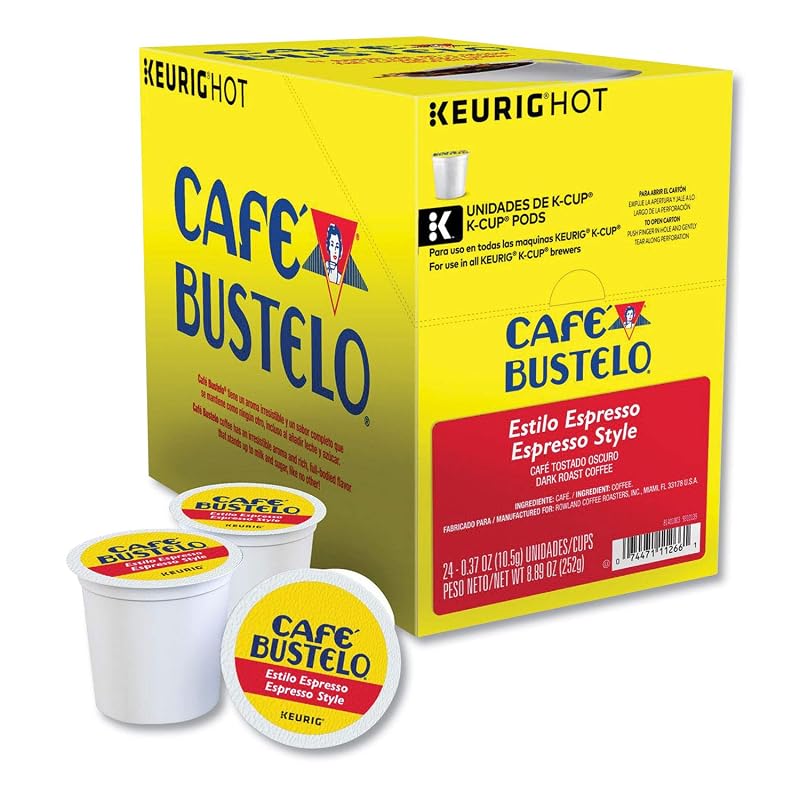 Espresso Style K-Cups for Keurig (96 Count) - Cafe Bustelo, Espresso Roast, Medium-Dark