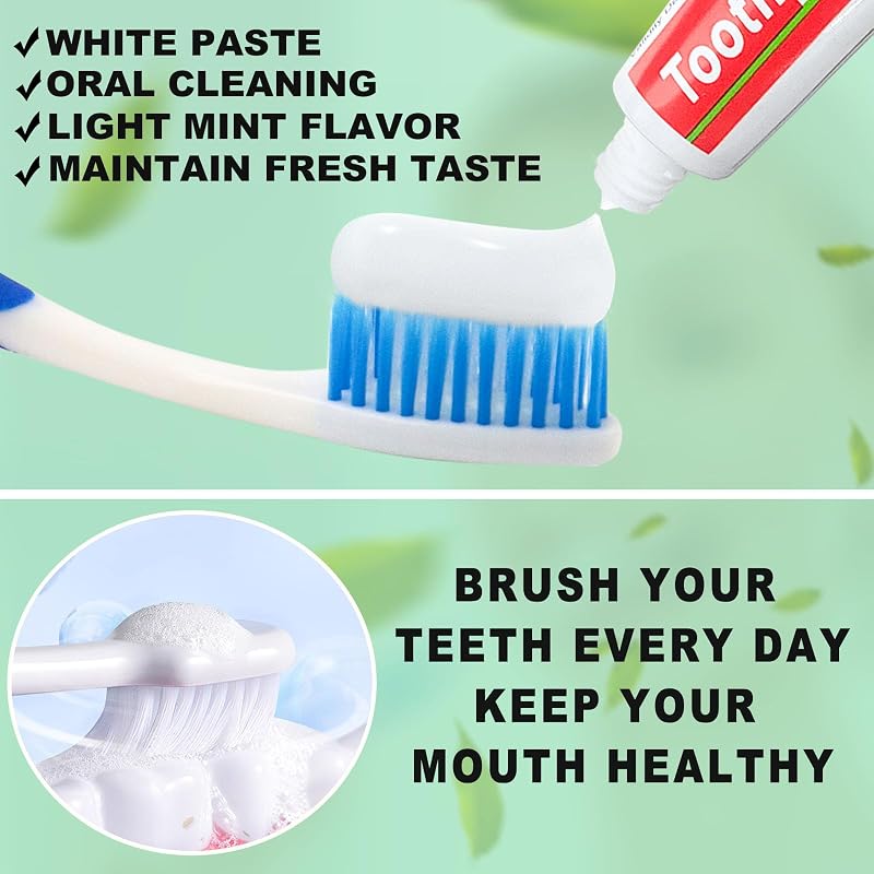 100 Tubes Bulk Travel Size Toothpaste 0.176oz - Individual 5g Mini Tubes (Variation of THIS listing: 100)