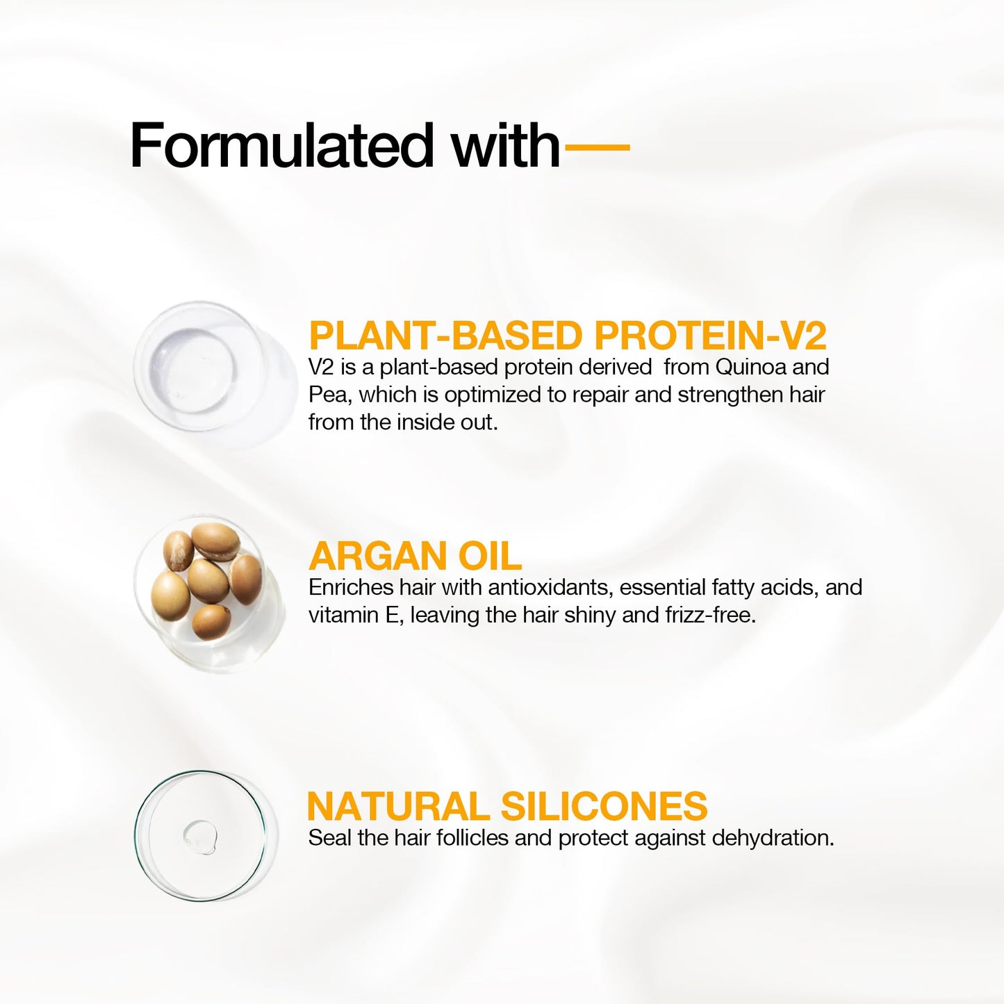 GK HAIR Global Keratin Hair Smoothing Serum (1.69 Fl. Oz/50ml) - 100% Organic Argan Oil Hydrating Strength Shine Dry Damaged Repair Anti Frizz Moistures Nourishment & Weightless Styling All Hair Types