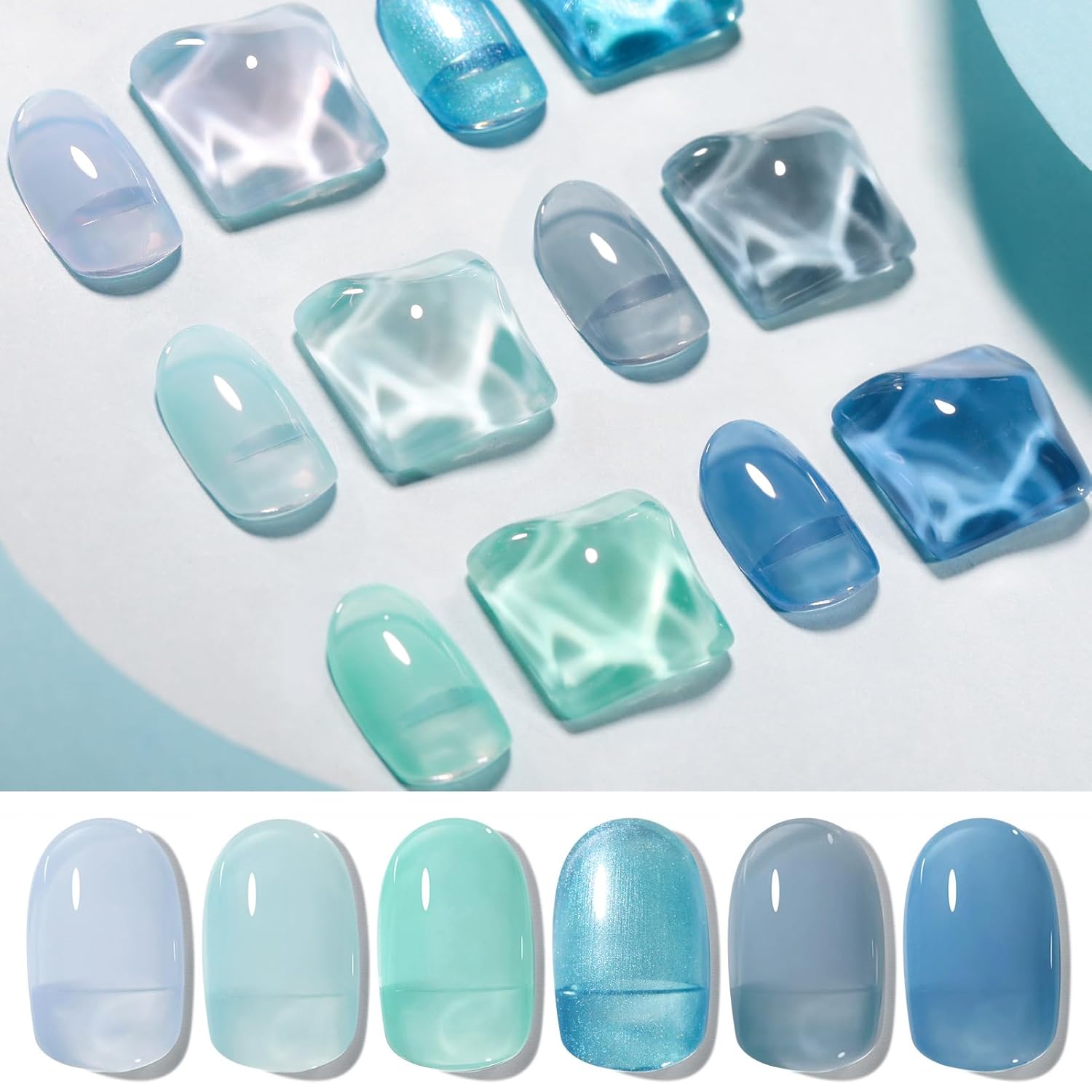 Born Pretty Neon Jelly Gel Nail Polish Set - Halloween Colors, Soak Off UV/LED for Salon & DIY