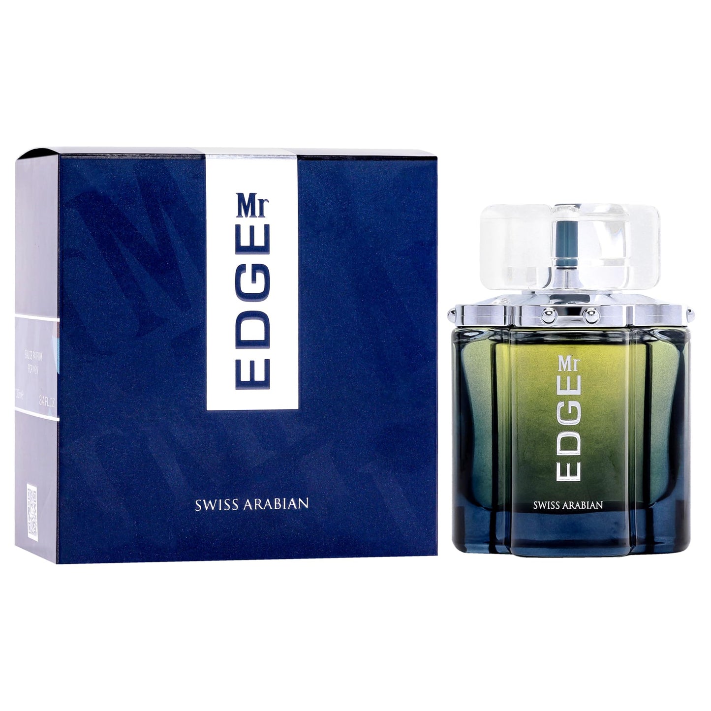 Swiss Arabian Mr EDGE - Luxury Products From Dubai - Long Lasting, Addictive Personal EDP Spray Fragrance - Seductive Signature Aroma - 3.4 Oz