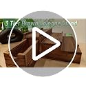 Cologne Organizer for Men - 4 Tier Black Solid Pine Wood Stand with Dual Drawers