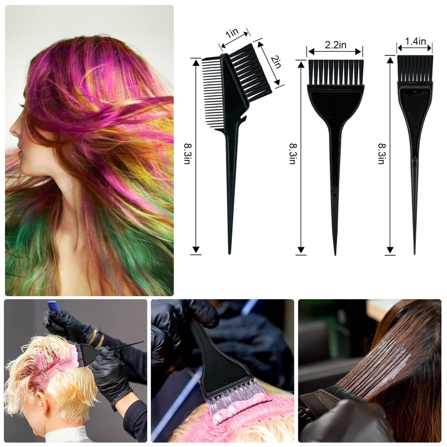 Xarchy 12 Pcs Hair Bleach Kit Professional Hair Coloring Products with Hair Dye Brush, Hair Color Bowl, Earmuffs, Hair Clips for Salon Hair Dye, Hair Color at Home, Hair Highlighting