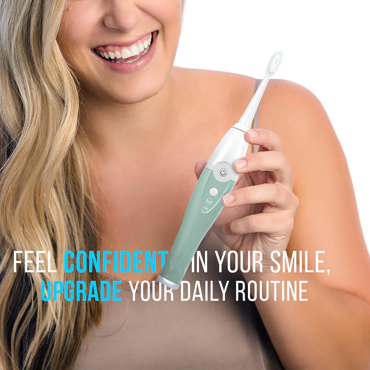 TAO Clean UV Sanitizing Sonic Toothbrush and Cleaning Station, Electric Toothbrush, Dual Speed Setting, Seaglass Green