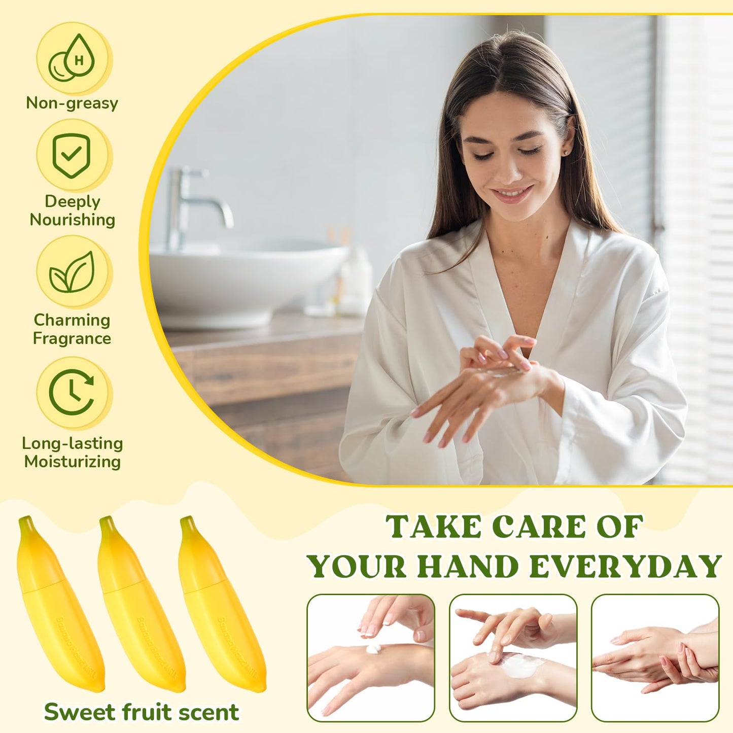 12 Pcs Banana Hand Cream Gifts Set for Women, Funny Fruit Hand Cream Gift for Baby Shower, Birthday Day, Fall Holiday Party, Bridal Shower Favors, Bridesmaid Gifts and Wedding Favors Party Supply